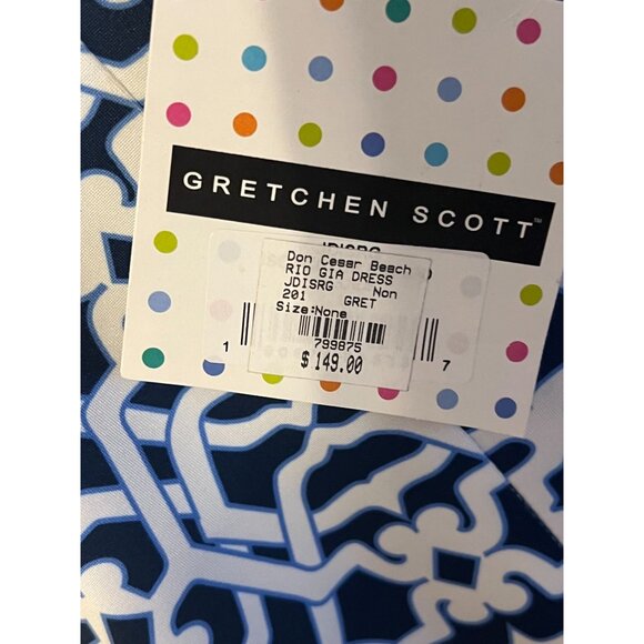 Gretchen Scott Dress Women's Size Large Don Cesar Beach Rio Gia Navy White New w - Picture 7 of 9